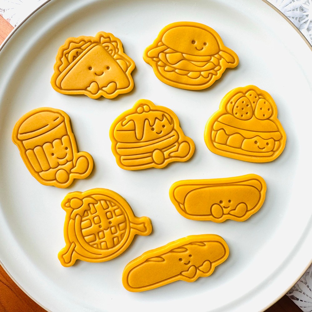 Commercial Kitchen Use - Cute Burger Sandwich Cookie Cutters Cartoon
