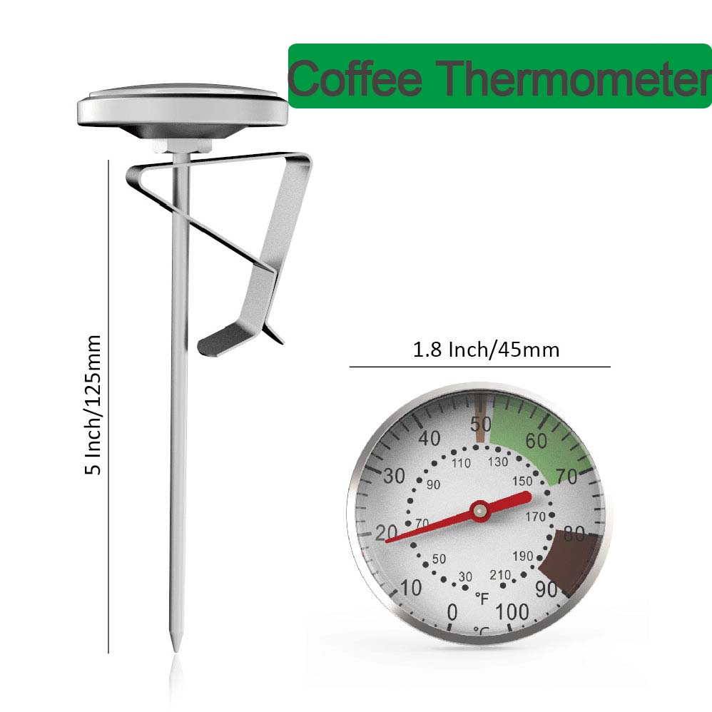 Commercial Kitchen Use - 0-100°C Food Thermometer Stainless Steel Coffee
