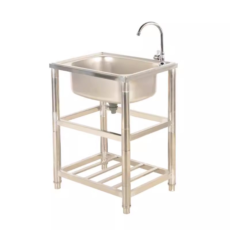 Commercial Kitchen Double Sink - 82*48*80cm double Stainless steel sink Commercial