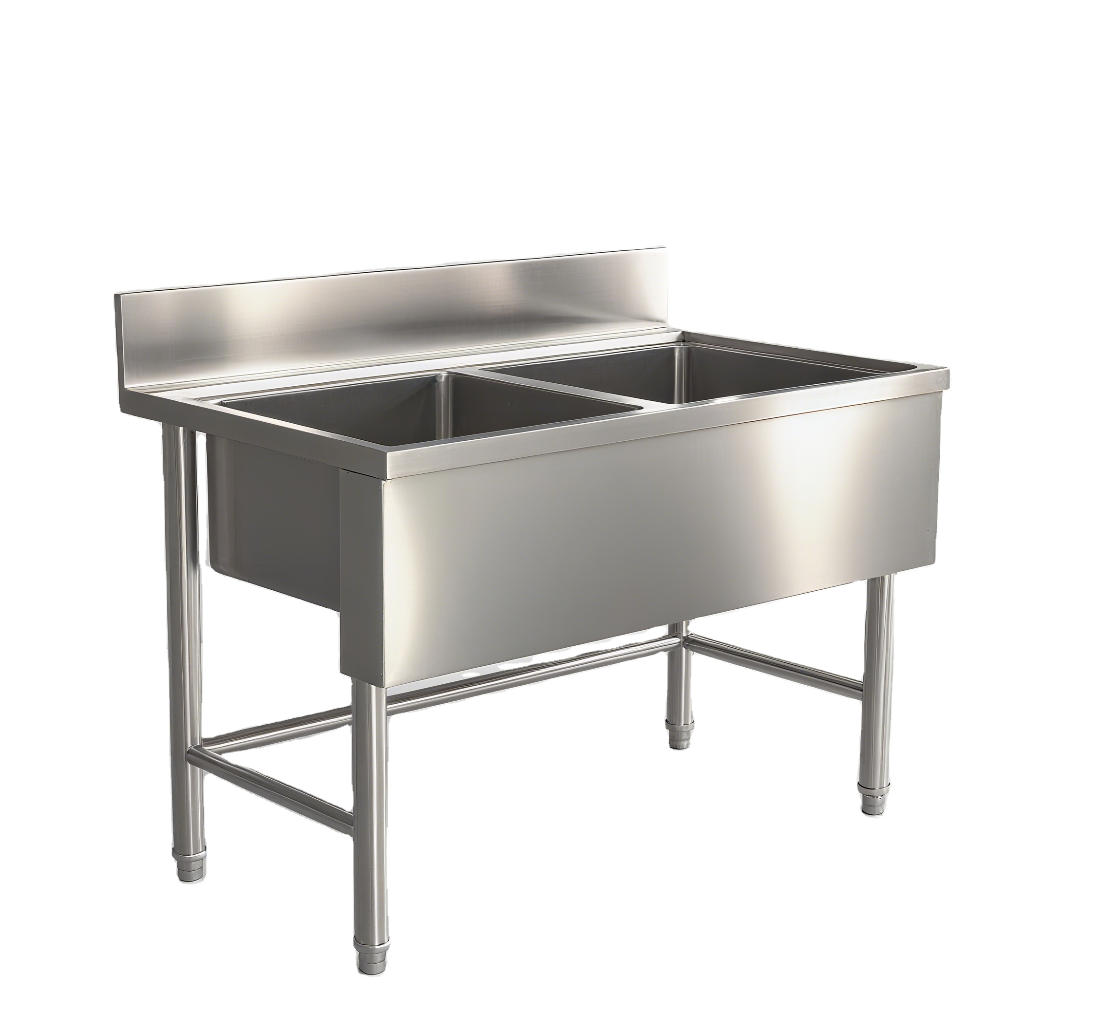 Commercial Kitchen Double Sink - Large Size Commercial Kitchen Stainless Steel