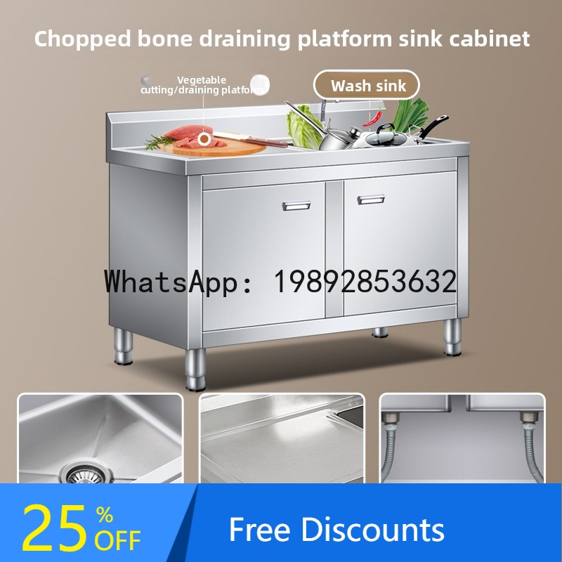 Commercial Kitchen Double Sink - CZ Modern Minimalist 304 Stainless Steel